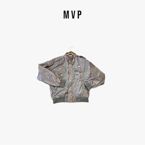 Vintage windbreaker jacket Racer 80s Bomber Large